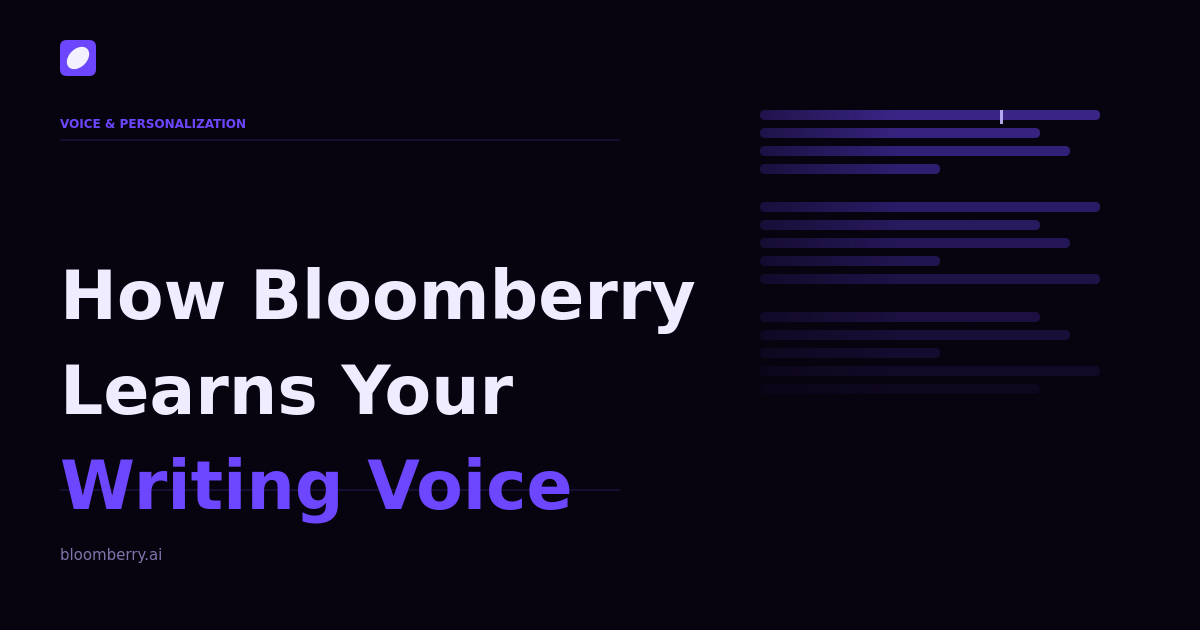 How Bloomberry Learns Your Writing Voice
