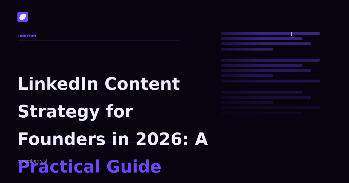 LinkedIn Content Strategy for Founders in 2026: A Practical Guide