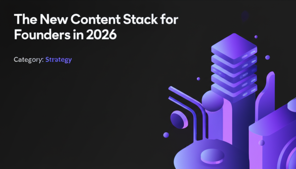 The New Content Stack for Founders in 2026