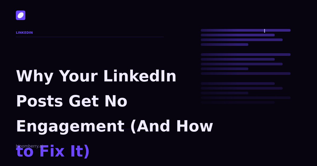 Why Your LinkedIn Posts Get No Engagement (And How to Fix It)