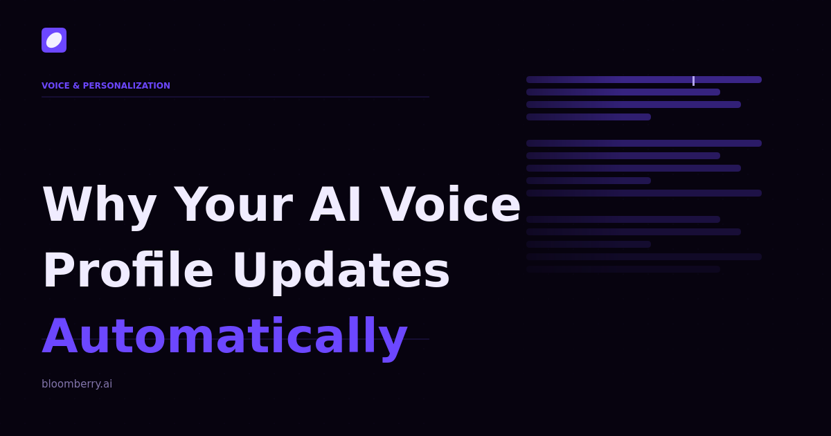Why Your AI Voice Profile Updates Automatically