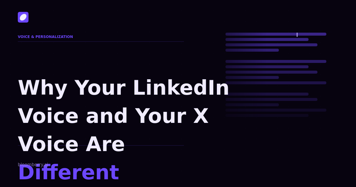 Why Your LinkedIn Voice and Your X Voice Are Different